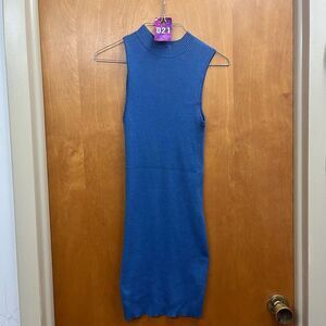 Forever 21 Blue Ribbed Midi Dress